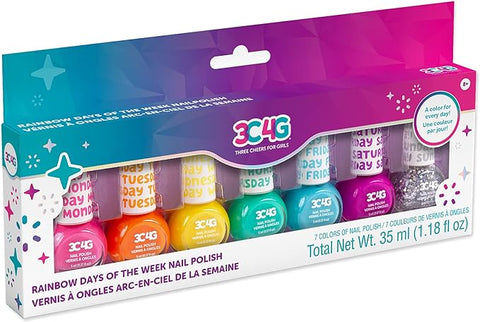 Rainbow Bright Days of the Week Nail Polish 7 pck