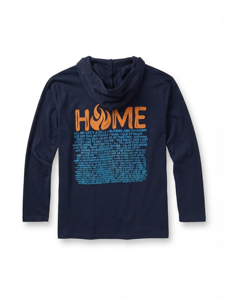 Long Sleeve "HOME" Hooded T-Shirt