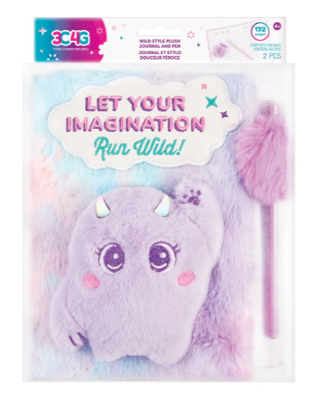 Wild Style Plush Journal And Pen